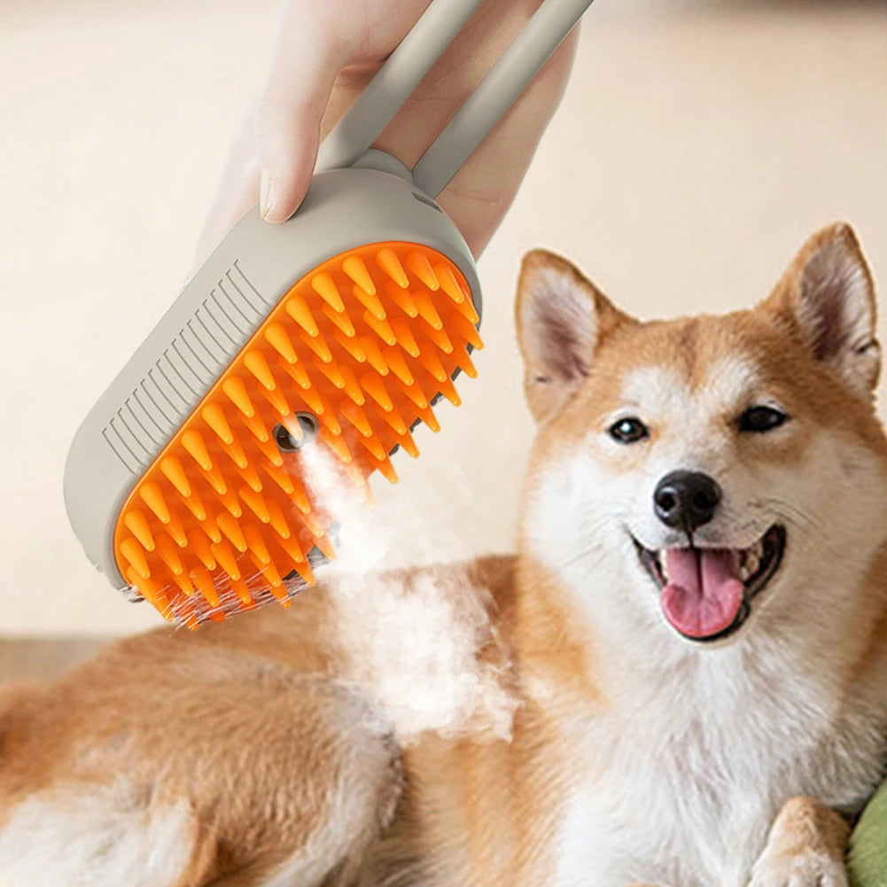 PurrSteam 3-in-1 Stoomborstel voor Katten & Honde
