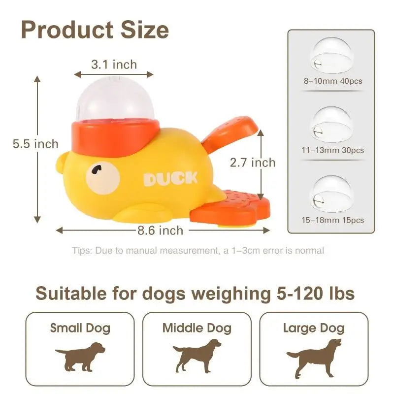 Interactieve voederpuzzel voor hond of kat – geel eend design 20 cm