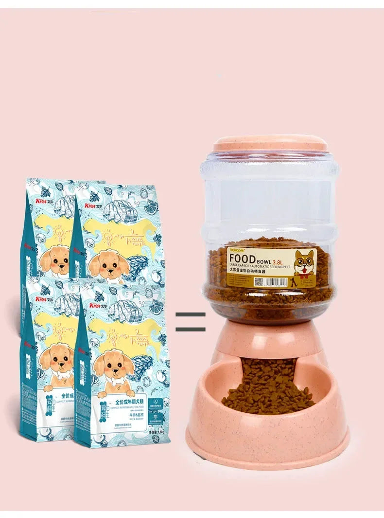 SmartHydra Automatische Voer- en Waterdispenser voor Huisdieren – 2-in-1 Eet- en Drinkbak met Waterfles