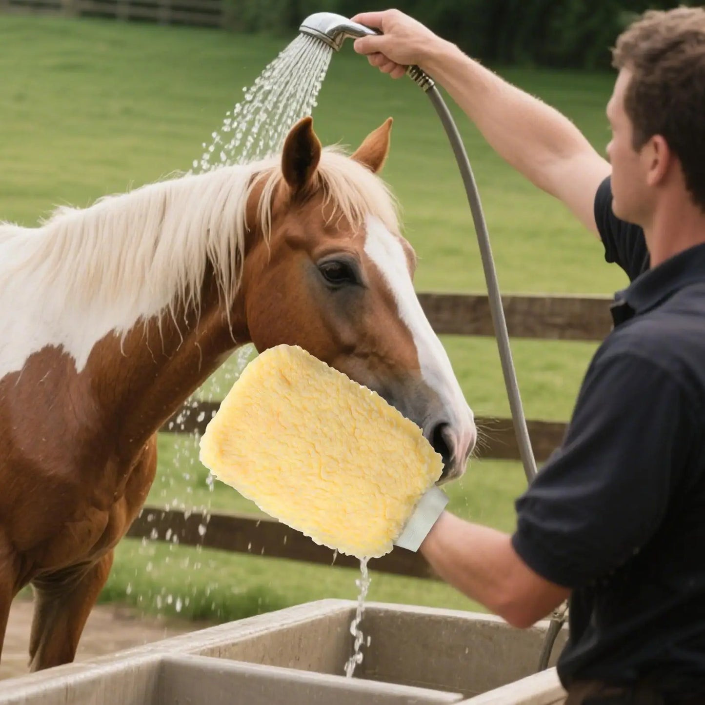 TickMitt Care – Zachte Grooming & Applicator Handschoen voor Paarden en Huisdieren