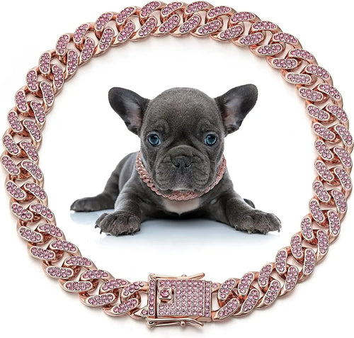 GlamPaw Diamond Cuban Link Halsband