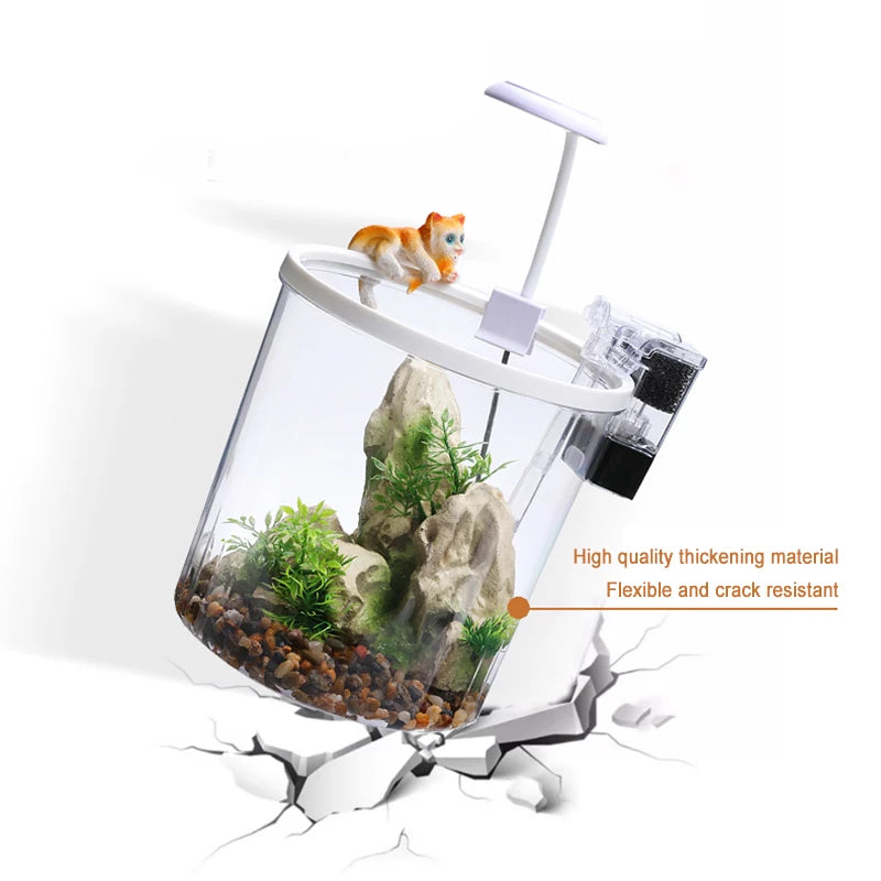 EcoFlow Kleine Ronde Vissenkom met Zuurstofrijk Water