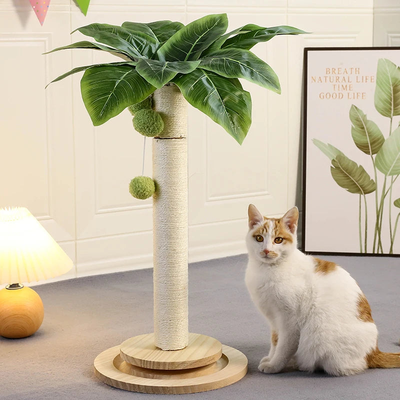 KlimPaws Sisal Speelkrabpaal met Hangballen en Houten Balbaan
