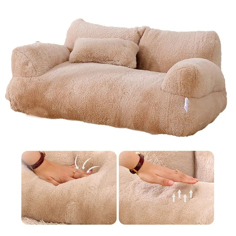 LuxeFluff Kattenbank – Winter Warme Kattenmand & Sofa