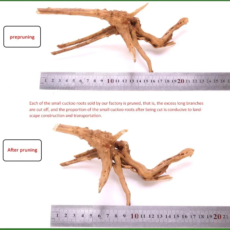 Houten aquariumornament