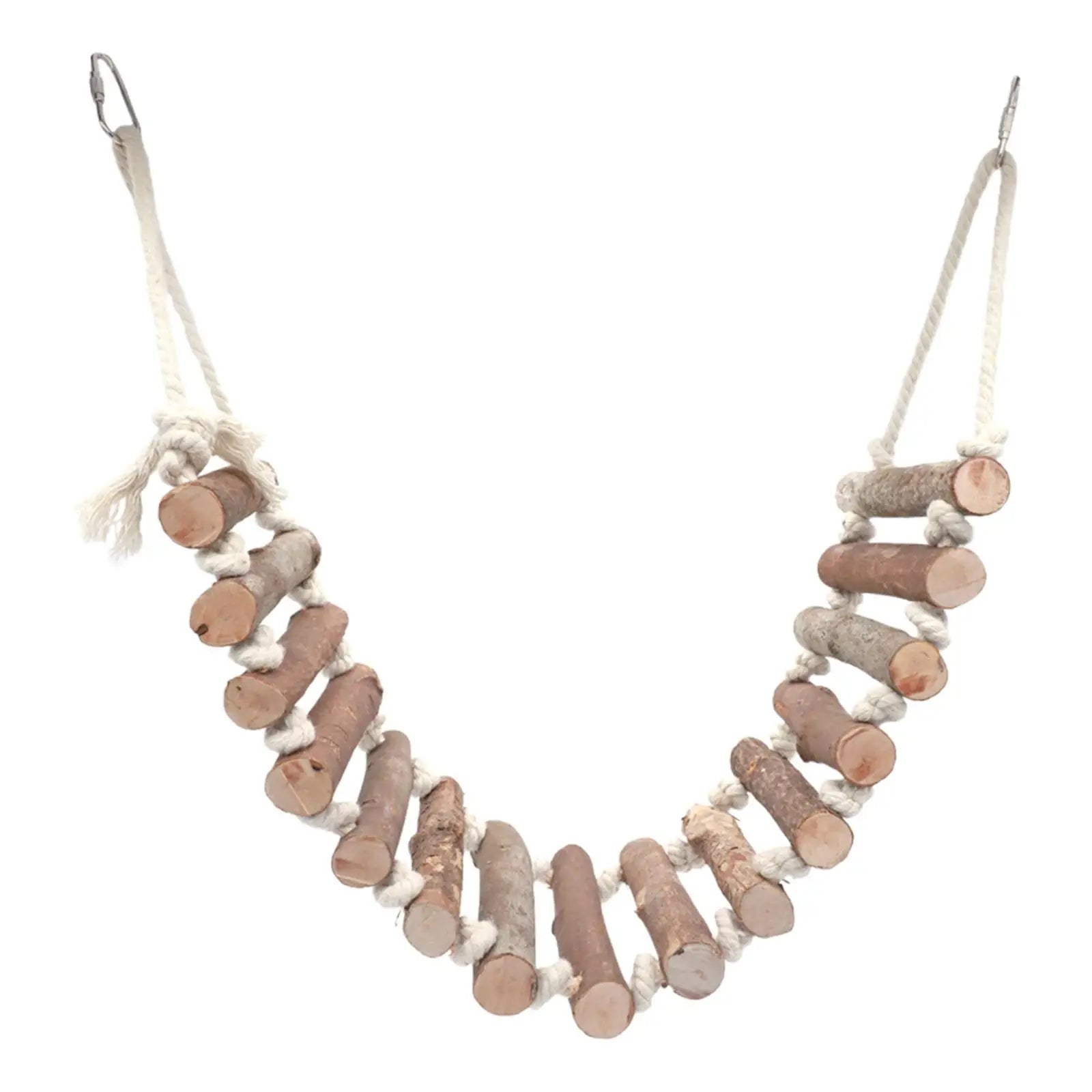 Papegaaien klimladder hout 50 cm – flexibel touwspeelgoed kooi
