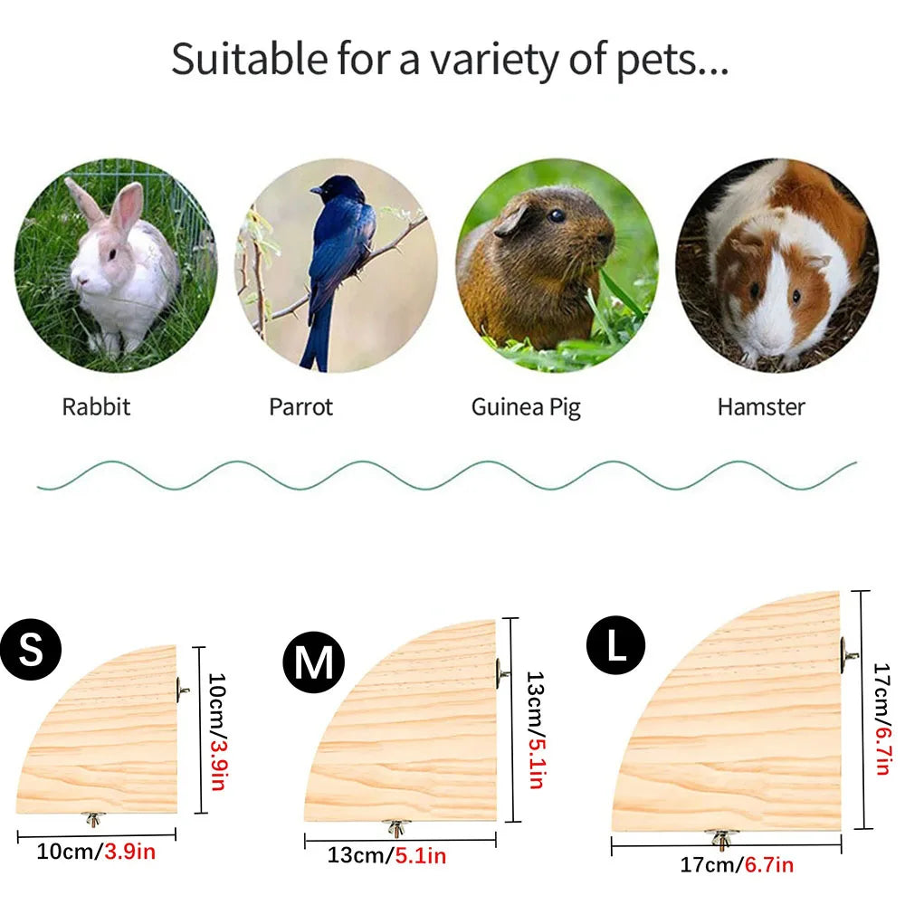 Papegaaienzitstok standaard hout – natuurlijk, waaiervorm