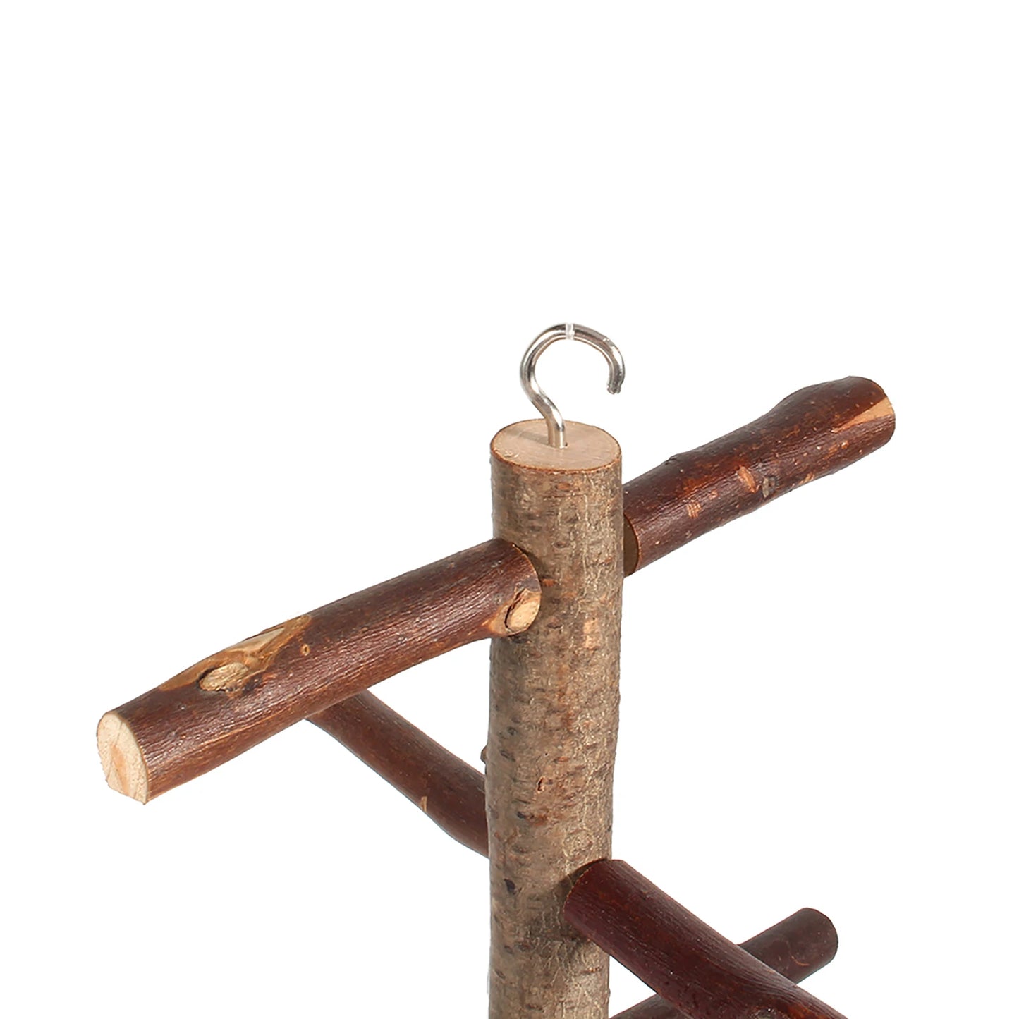 Papegaaienzitstok hout – natuurlijk vogelzitje met takken