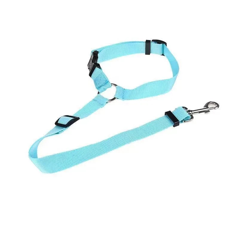 Dubbele Autogordel voor Honden – Verstelbaar Nylon, 120 cm
