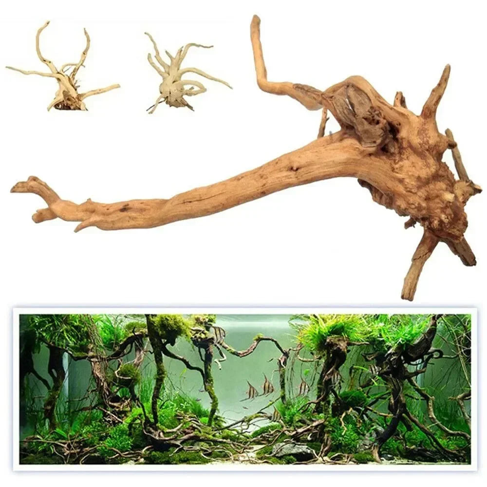 Houten aquariumornament