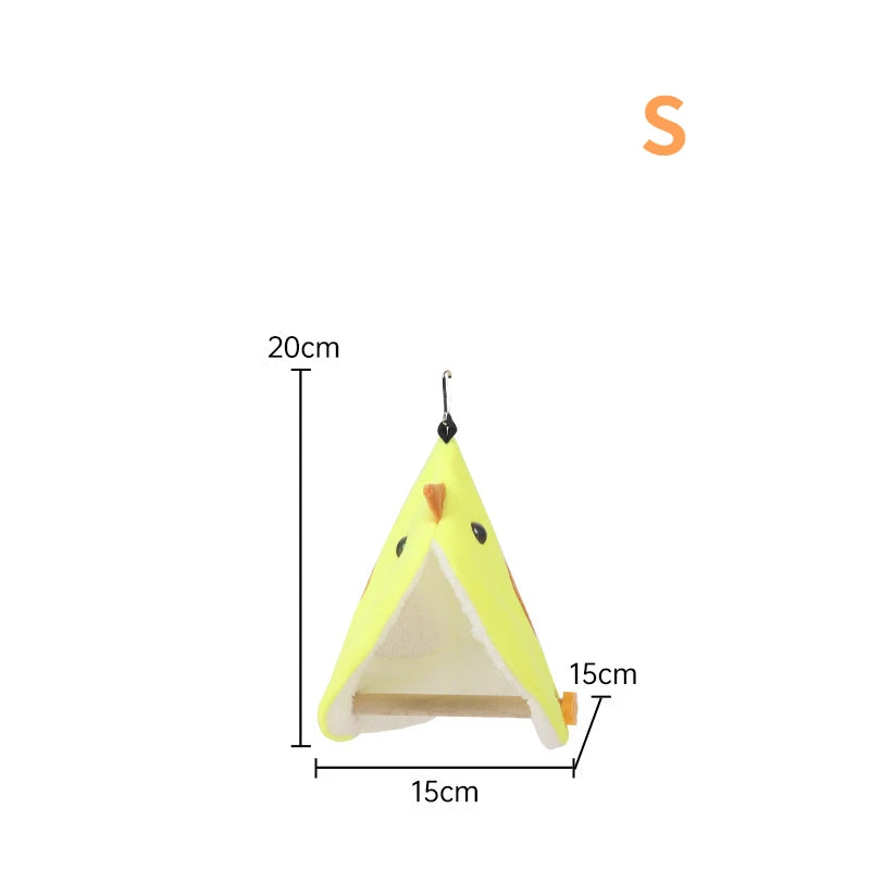 Papegaaienhangmat pluche zacht vogelbed