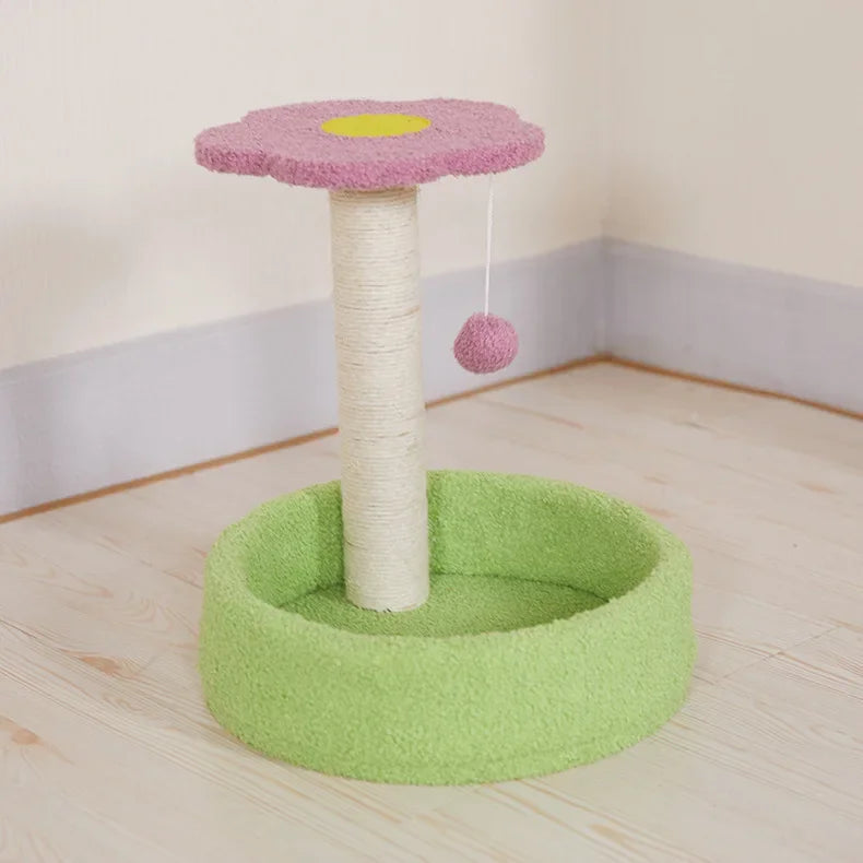 KlimPaws BloomNest Krabpaal met Springplatform en Bloemvormig Kattennest