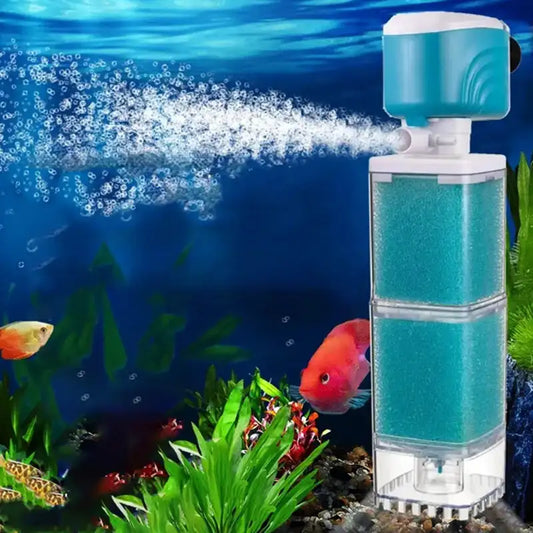 Aquariumfilter - stil sponsfilter met zuurstofpomp – ABS