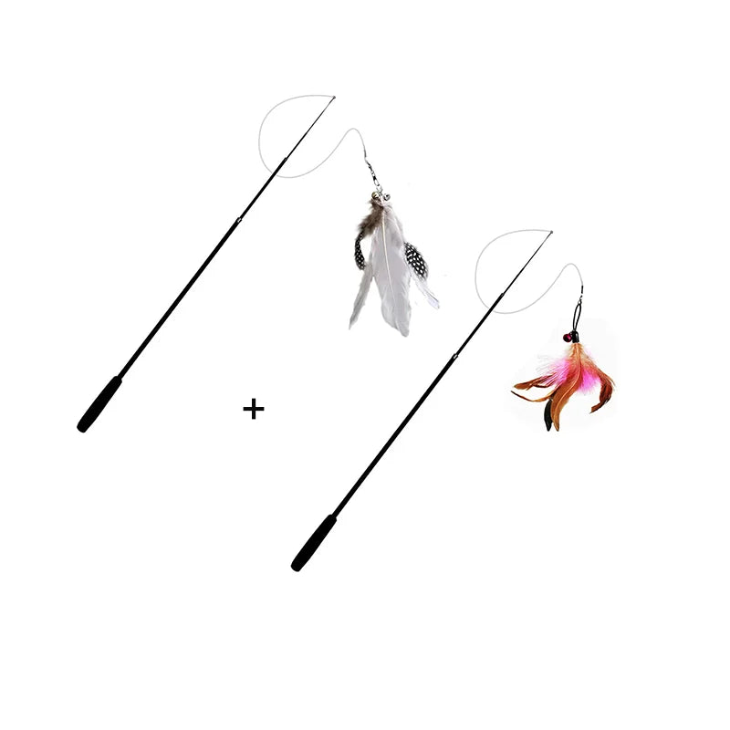 AeroPlay Telescopische Kattenhengel 1.8m – Vierdelige Superlange Carbon Fiber Speelhengel met Veer