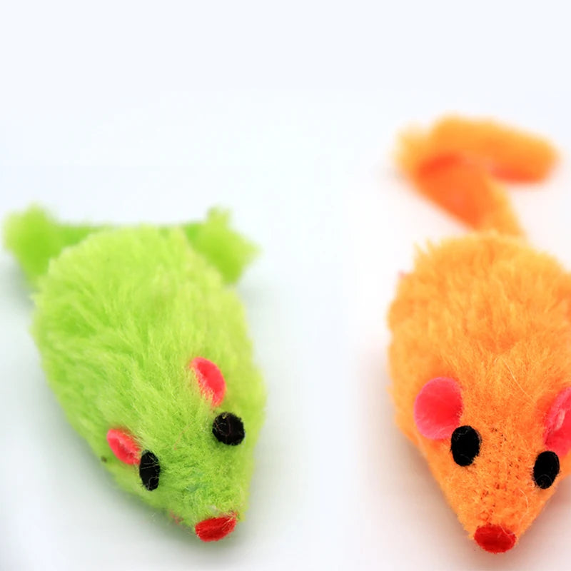 FurryHunt Speelmuizen voor Katten – Konijnenbont Look, Veertjes & Regenboogdesign