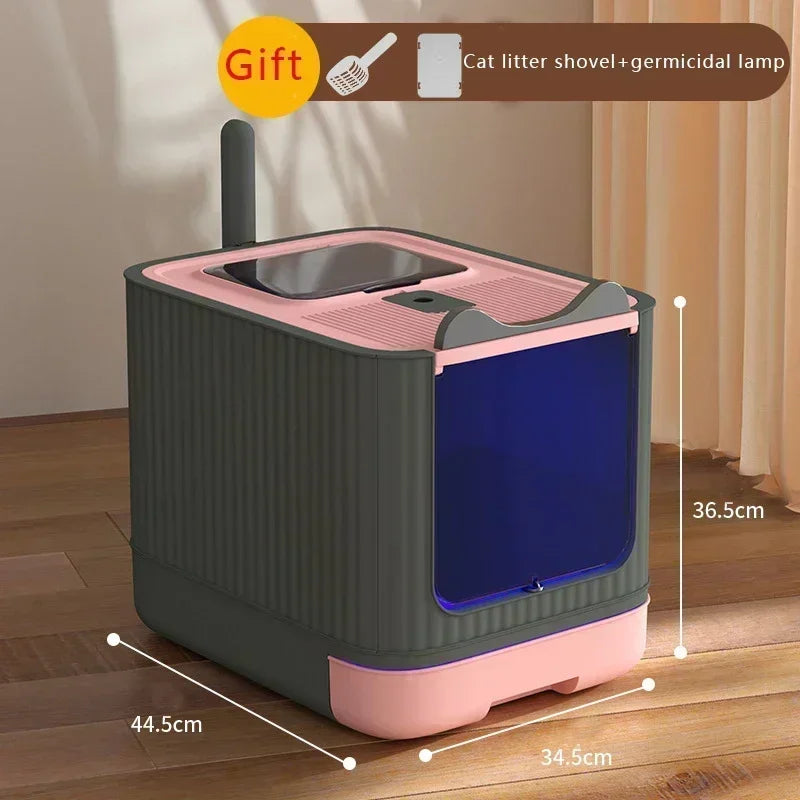 Gesloten Kattenbak met UV-sterilisatie – Groot & Hygiënisch Plastic