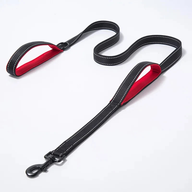 Zware Dubbele Hondenhalsband – Ketting en Nylon, 150 - 180cm