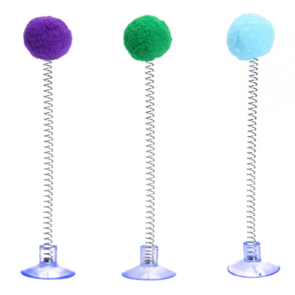 Interactief Katten Speelgoed met Veer en Pluizenbal – 17 cm, Metaal