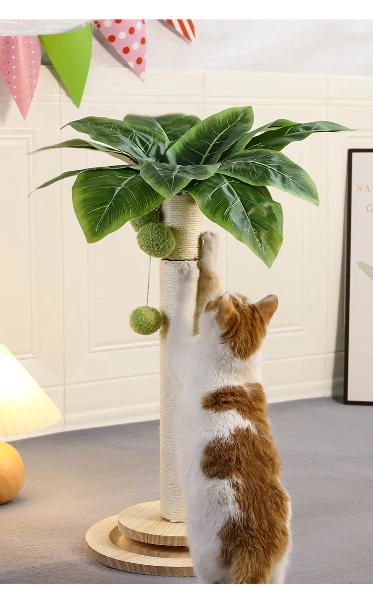 KlimPaws Sisal Speelkrabpaal met Hangballen en Houten Balbaan