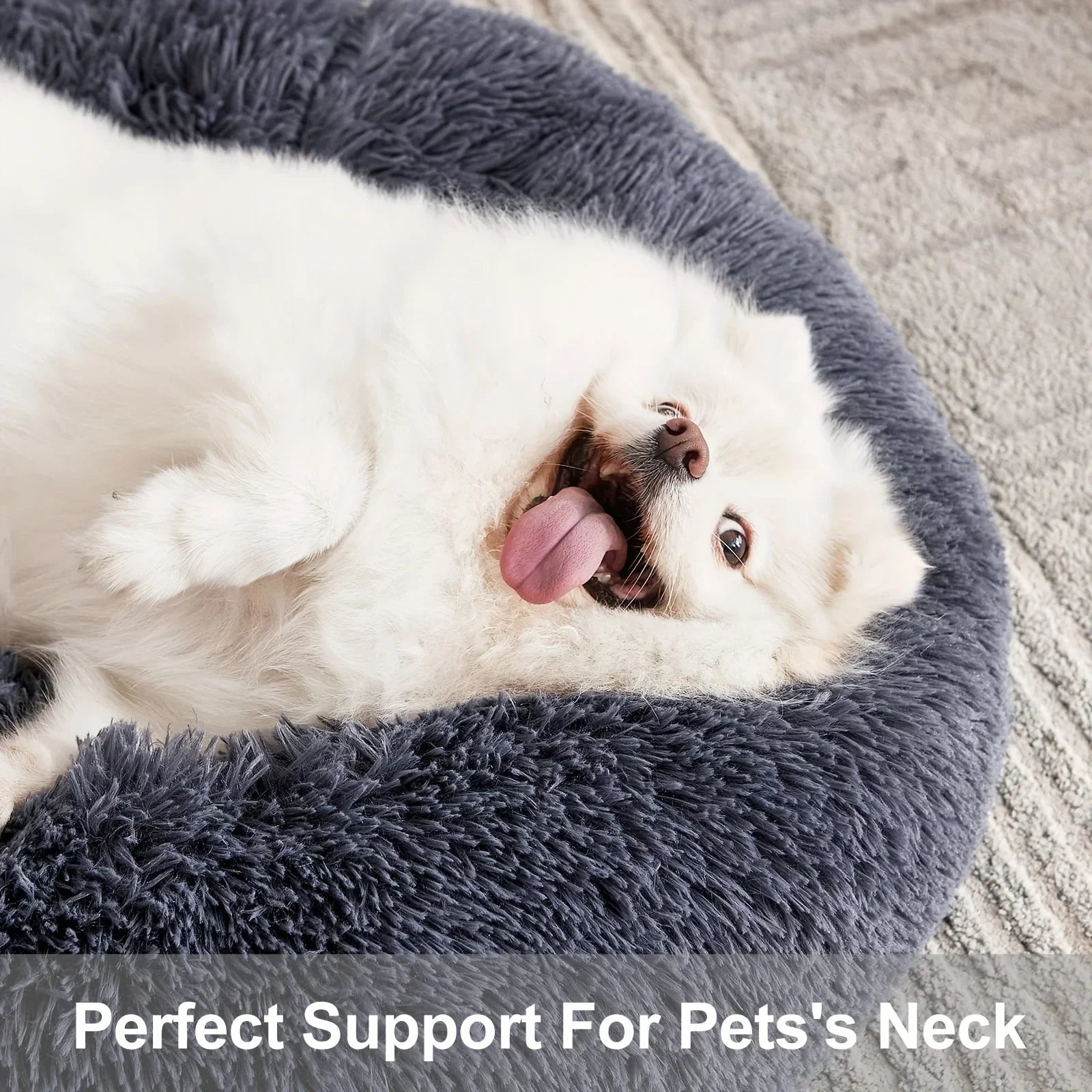 Ronde Dierenmand – Zachte Wasbare Mand voor Hond of Kat, Anti-slip