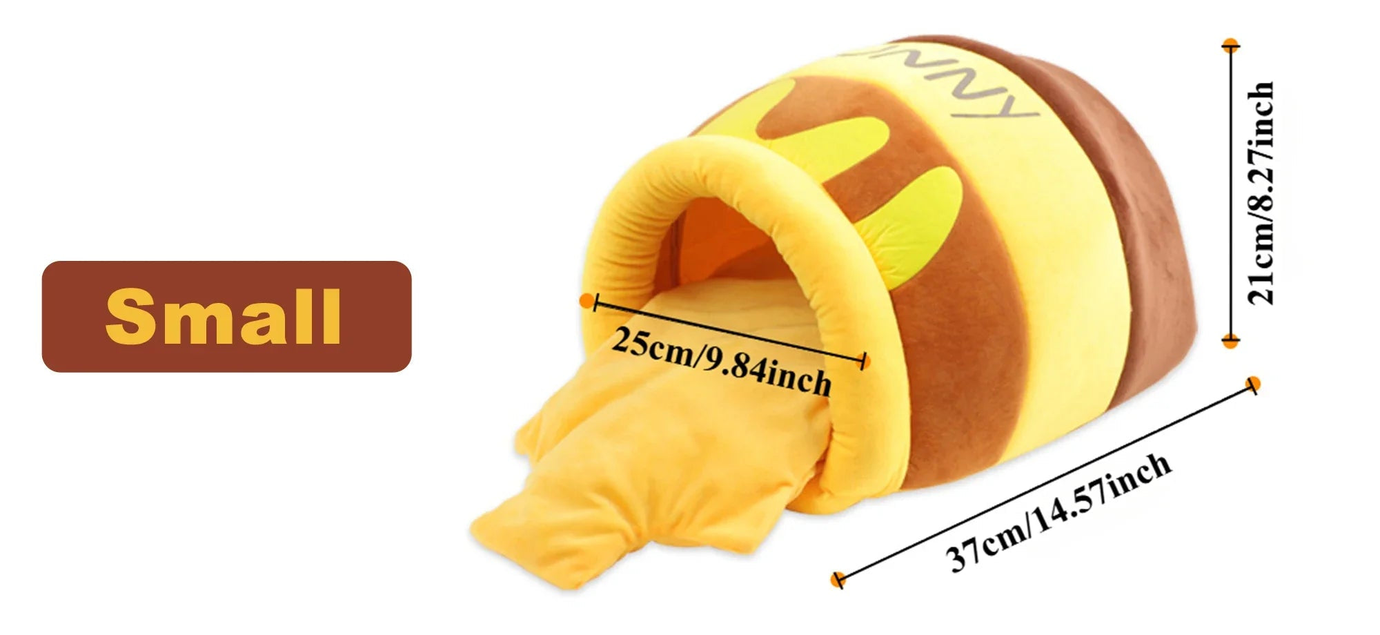 Honey Pot Kattenbed – Pluche Slaapzak Bruin