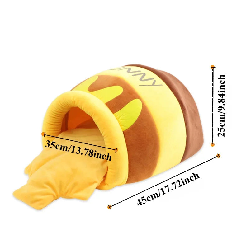 Honey Pot Kattenbed – Pluche Slaapzak Bruin