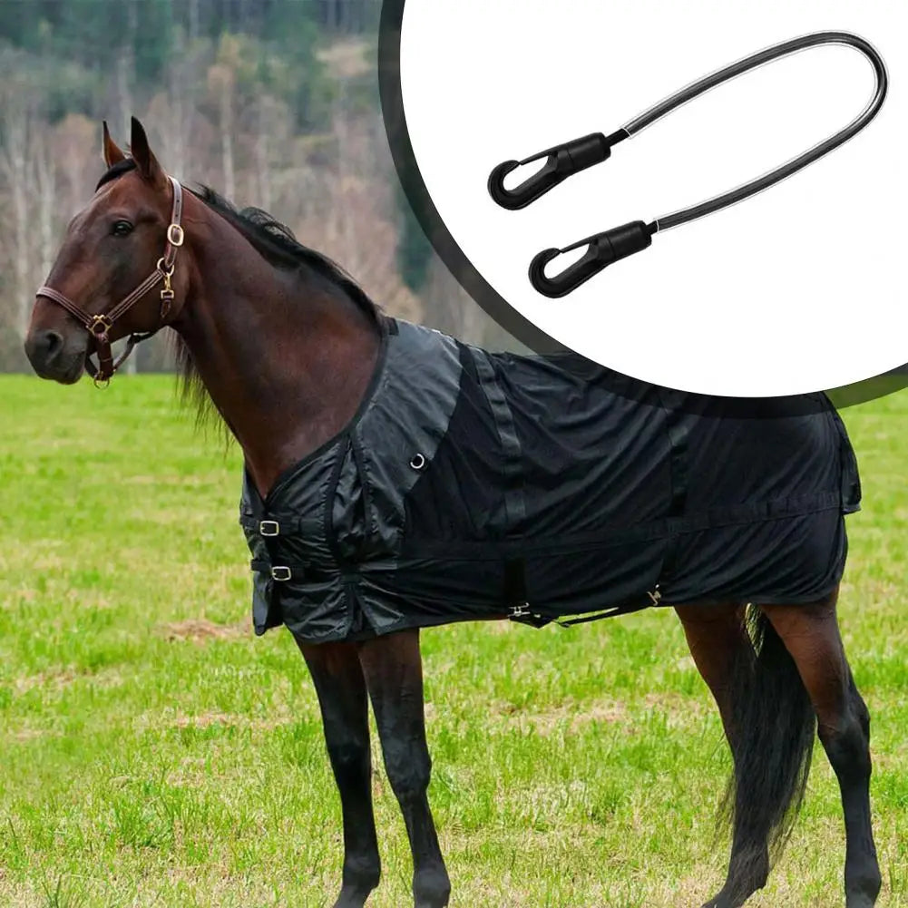 EquiSecure FlexStrap – Elastische Beenriemen voor Paardendekens met Dubbele Clips