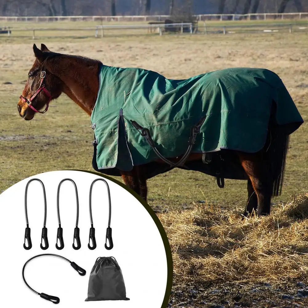 EquiSecure FlexStrap – Elastische Beenriemen voor Paardendekens met Dubbele Clips
