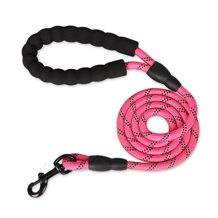 Sterke Nylon Hondenriem 150cm, 200cm, 300cm – Met Zacht Handvat en Haak