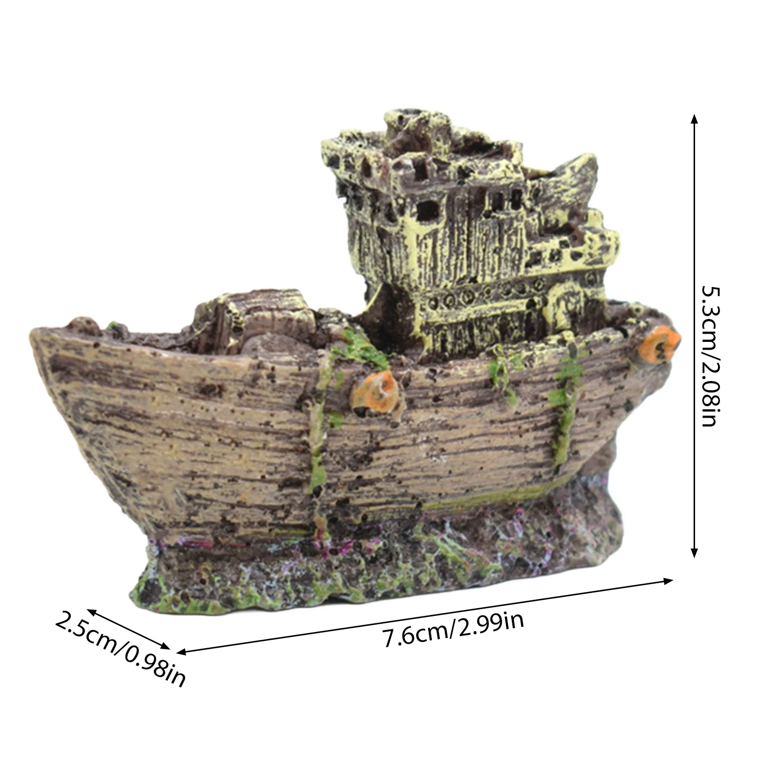 Hars aquarium brug ornament
