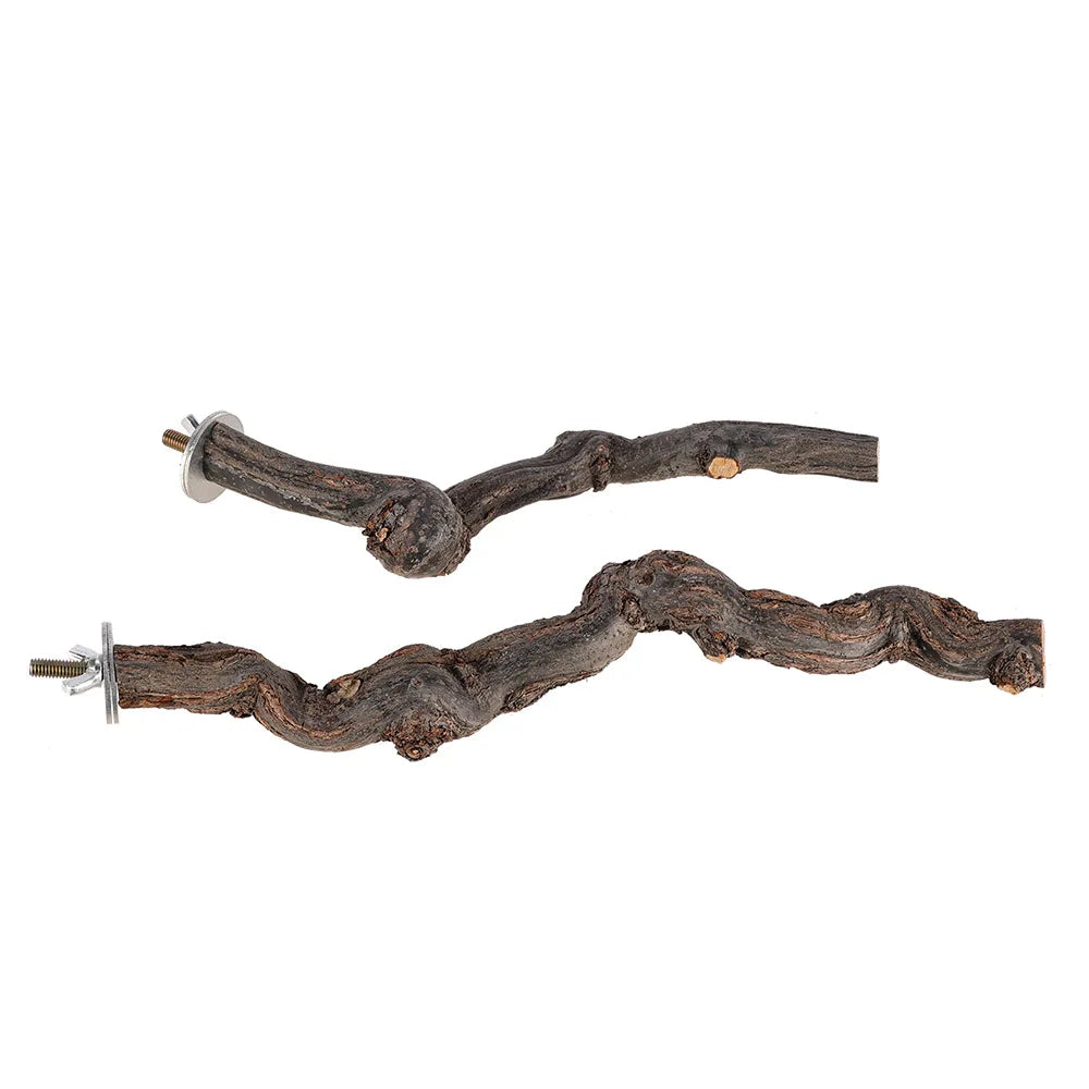 Papegaaien zitstok druivenhout – natuurlijk, kauwbaar, 100% veilig