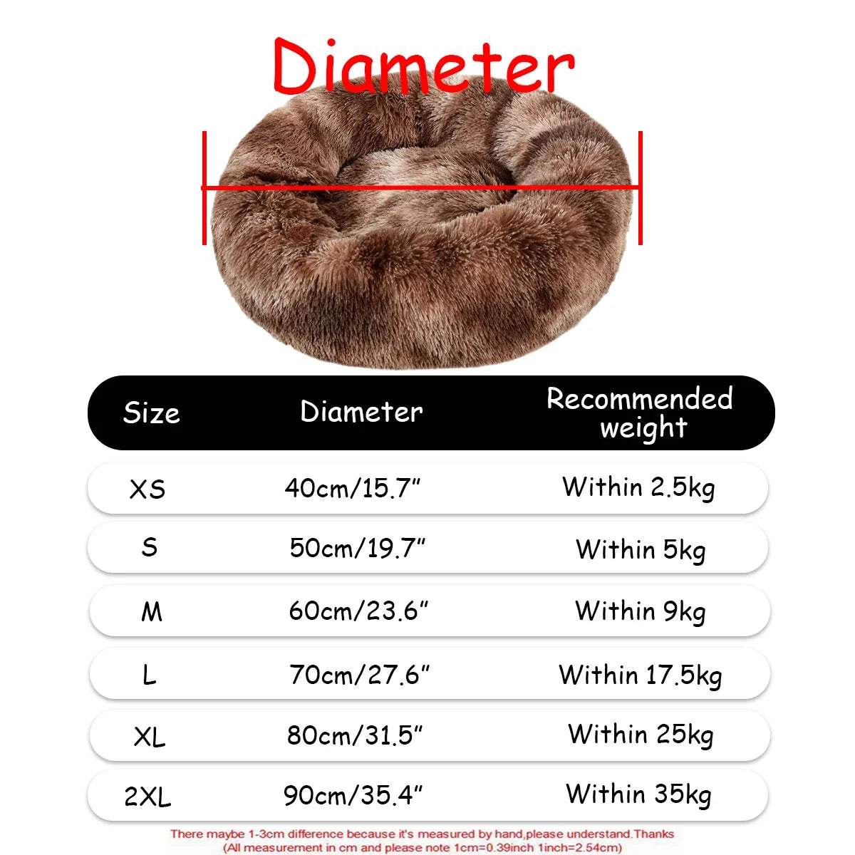 Ronde Dierenmand – Zachte Wasbare Mand voor Hond of Kat, Anti-slip