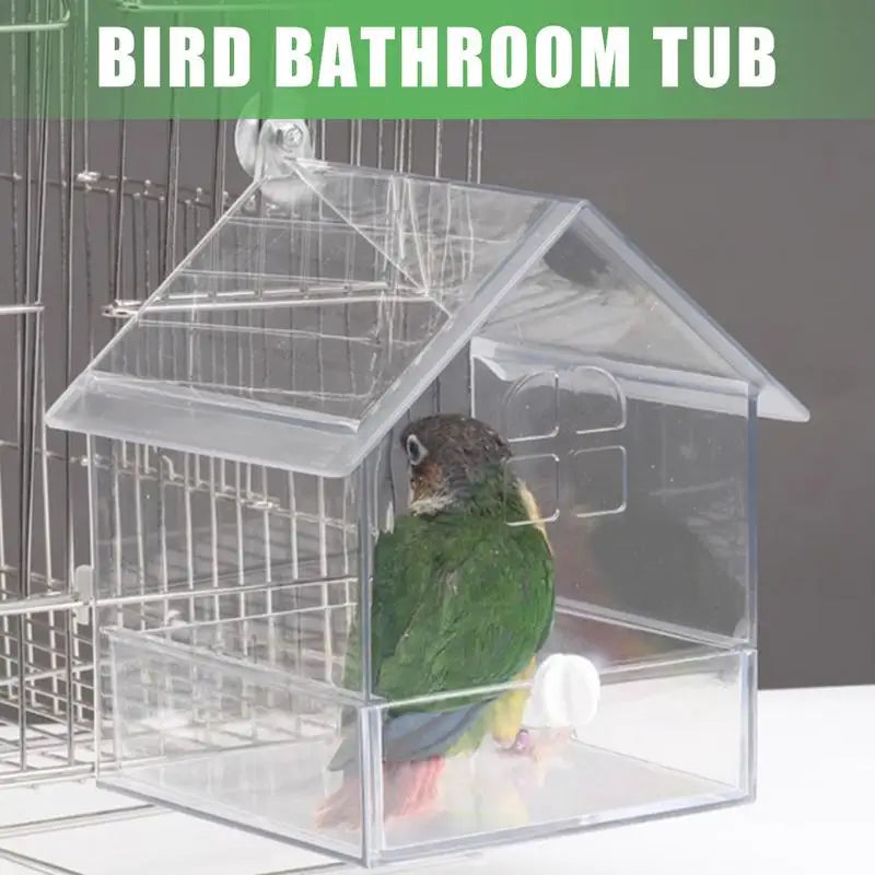 Acryl vogelbad met lade
