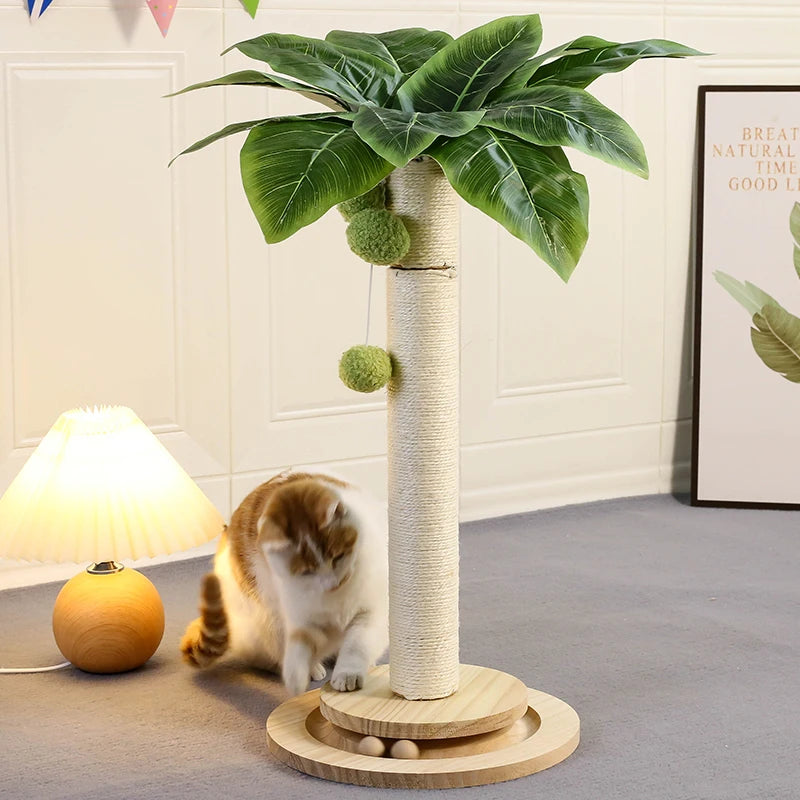 KlimPaws Sisal Speelkrabpaal met Hangballen en Houten Balbaan