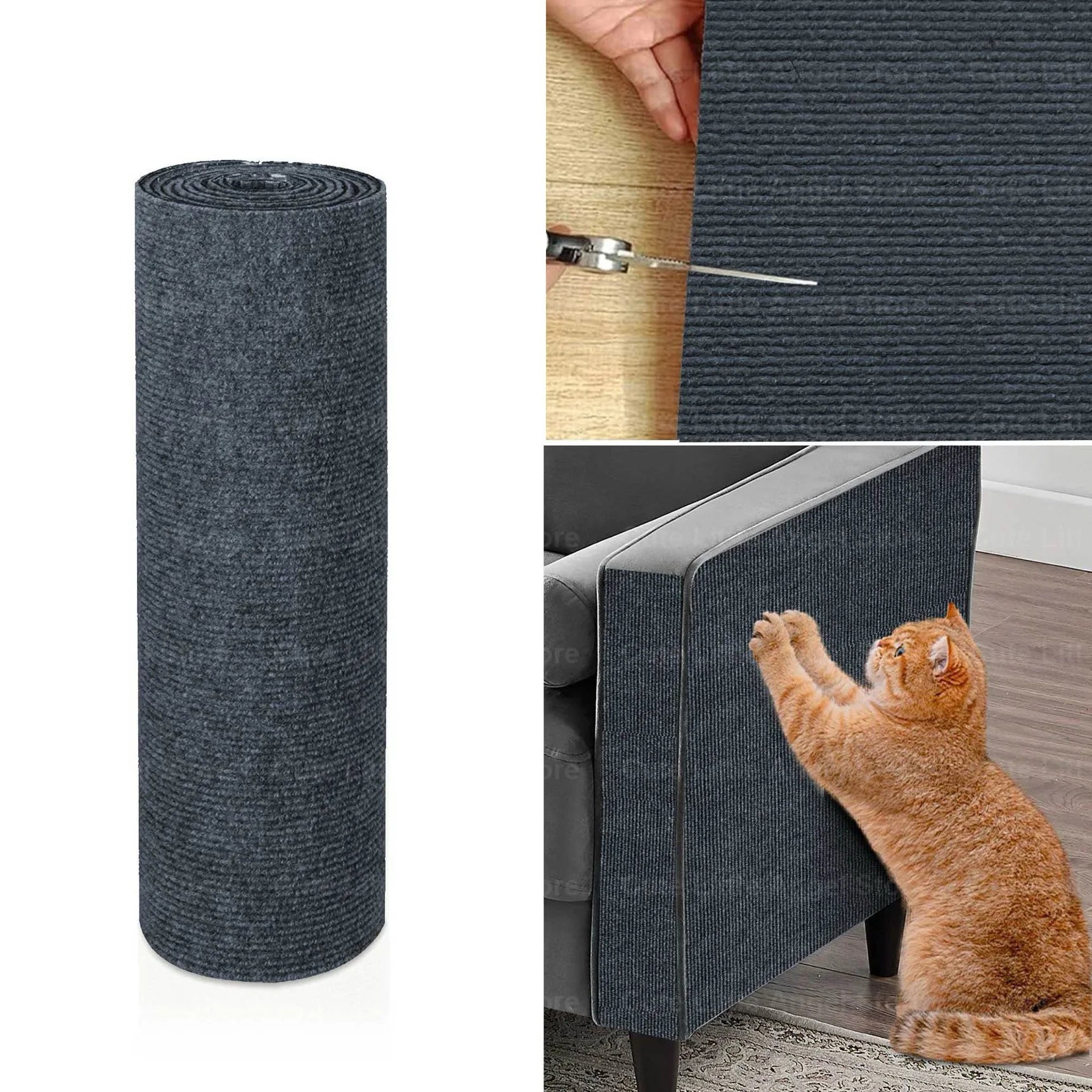 Krabmat Kat Zelfklevend Sisal – Op Maat Knipbaar Meubelbeschermer