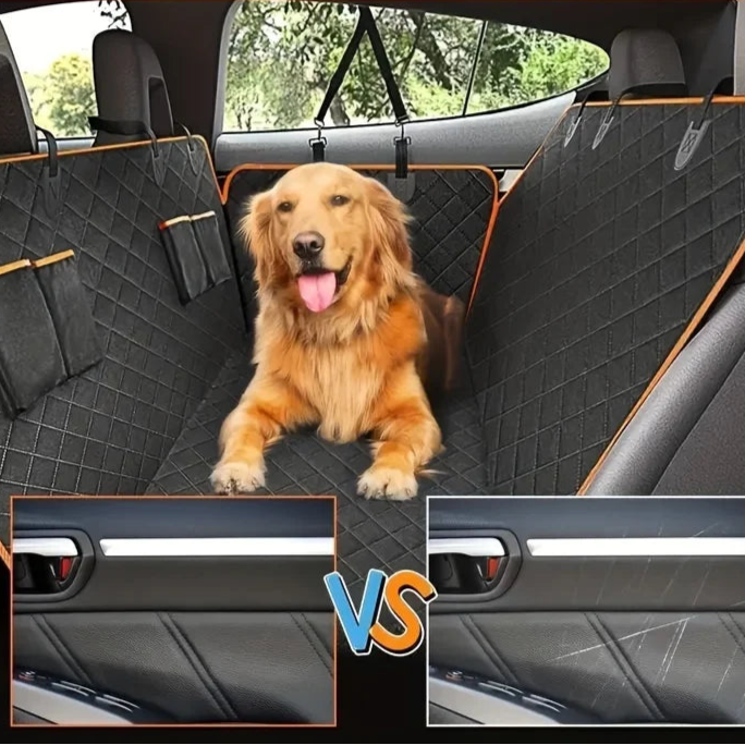 Waterdichte Hondenhammock Auto – 600D Oxford – Zwart