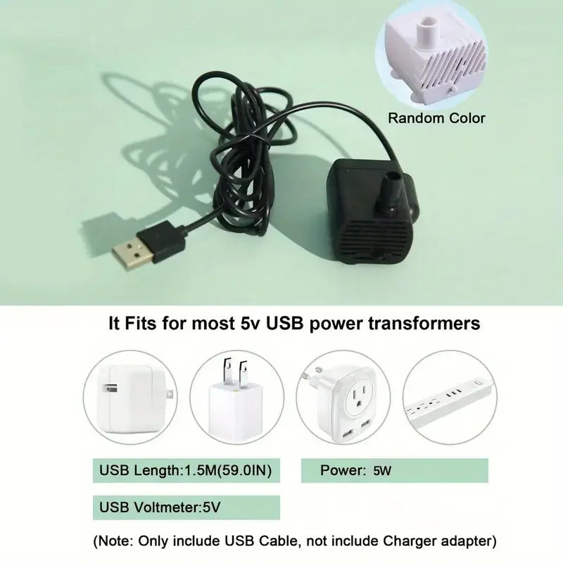 USB Kattenfontein 1L – Stille Drinkfontein met Filter voor Huisdieren
