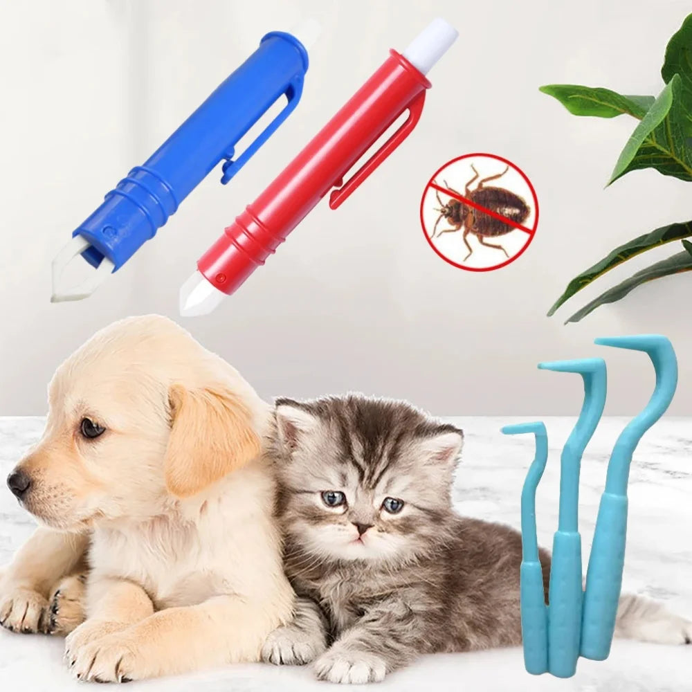 TickGuard Pro 4-delige Vlooien- & Tekenverwijder Set voor Honden en Katten