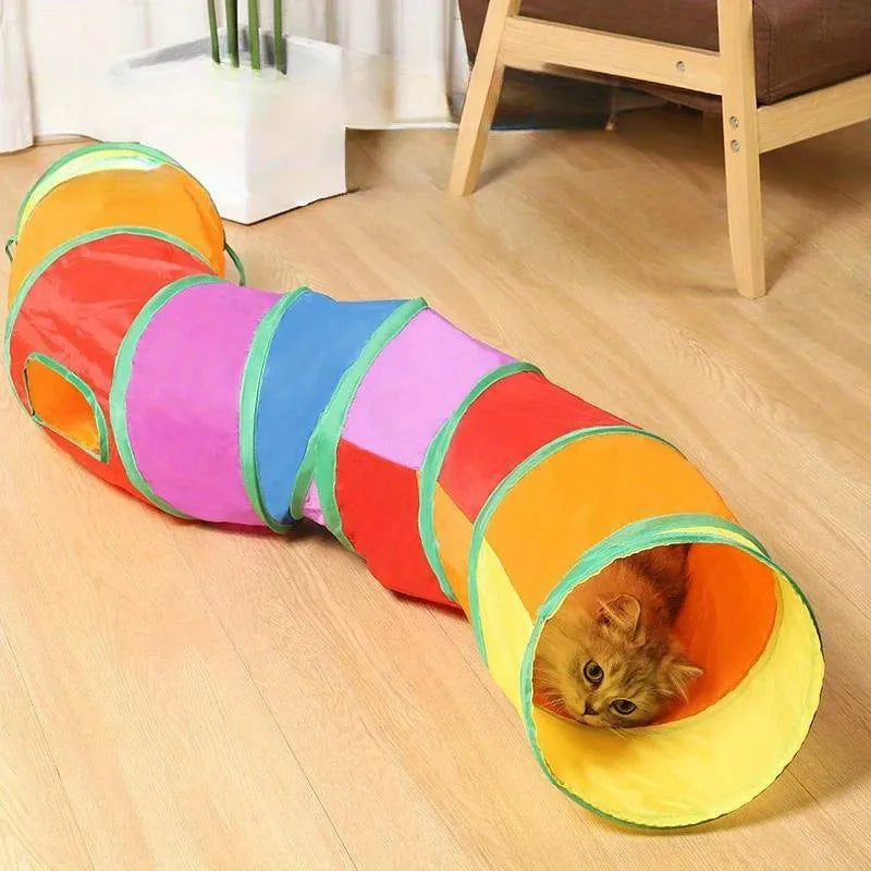 Opvouwbare Kattentunnel – Tunnel van Polyester met Speelballen