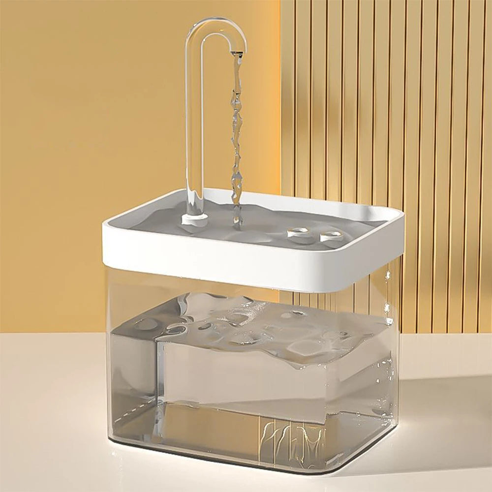 Kattenfontein 1.5L – Automatisch, Stil, BPA-vrij en Transparant Design