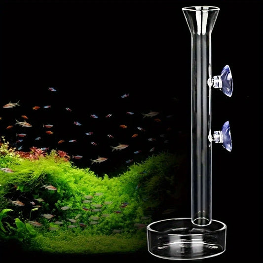 Aquarium Glazen Voerbuis & Garnalenschaal Set – Klokvormige Borosilicaat Voeder