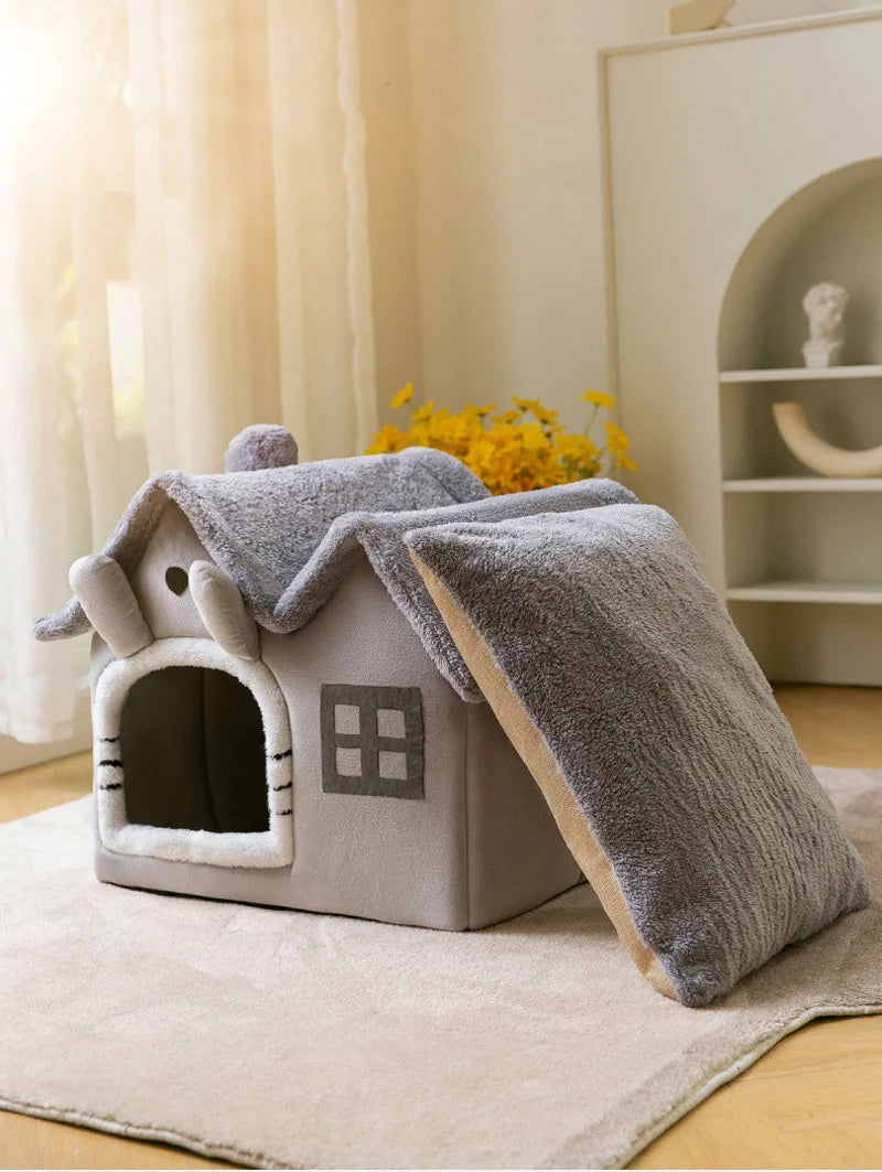 CosyFold Luxe Opvouwbare Honden- & Kattenhuis