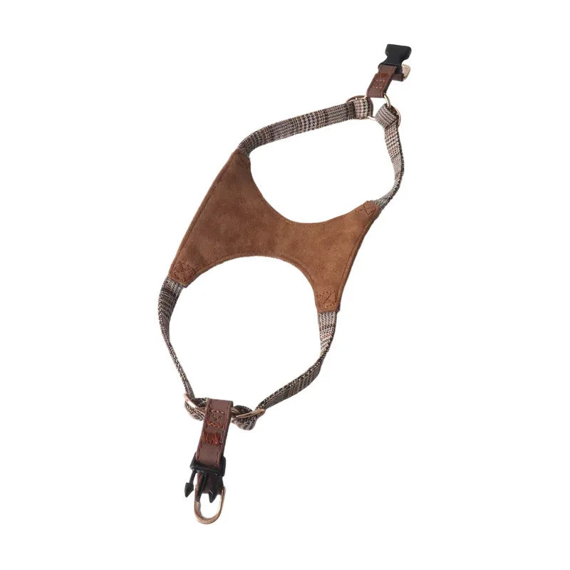 British Plaid – Verstelbaar Hondenharnas met Multifunctionele Lijnset in Britse Stijl