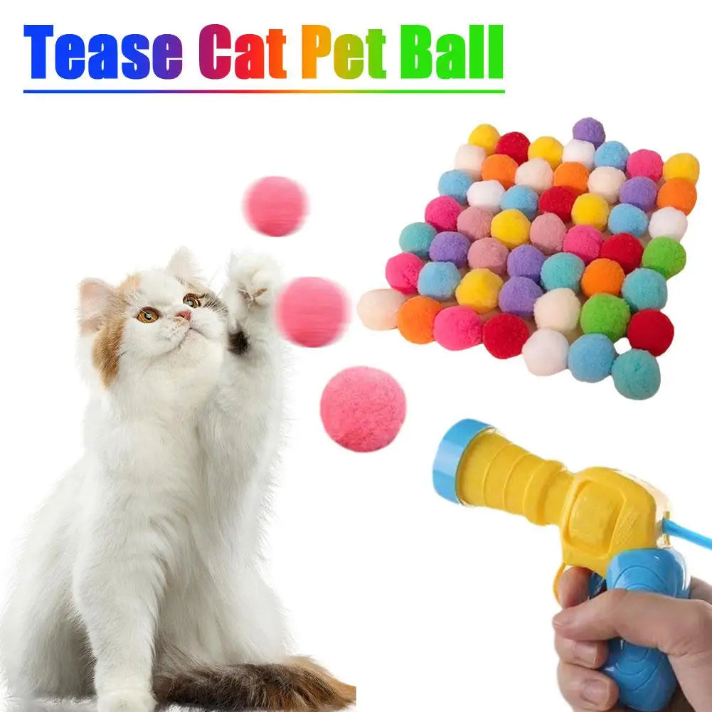 Interactieve Katapult met 20/21 Pluche Ballen – Stil Katten Speelgoed