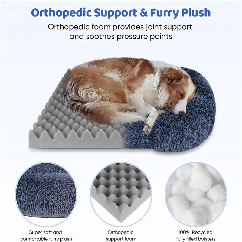 Premium Dikke Pluche Hondenbed voor Grote Honden – Warm & Stevig (S - XL)