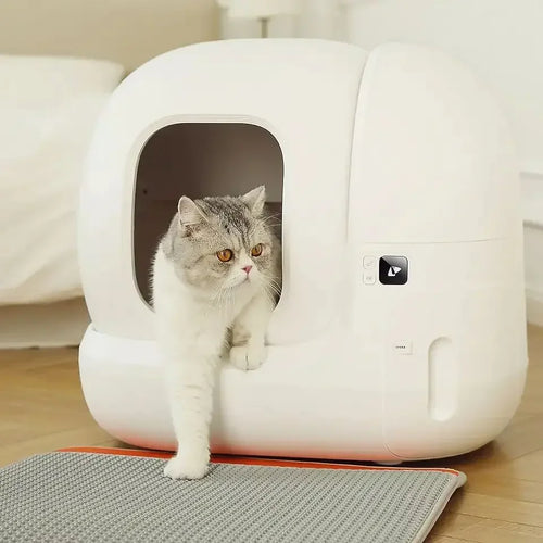PurrLux SmartClean Pro – Volledig Gesloten Automatische Kattenbak met Zelfreiniging & Geurcontrole