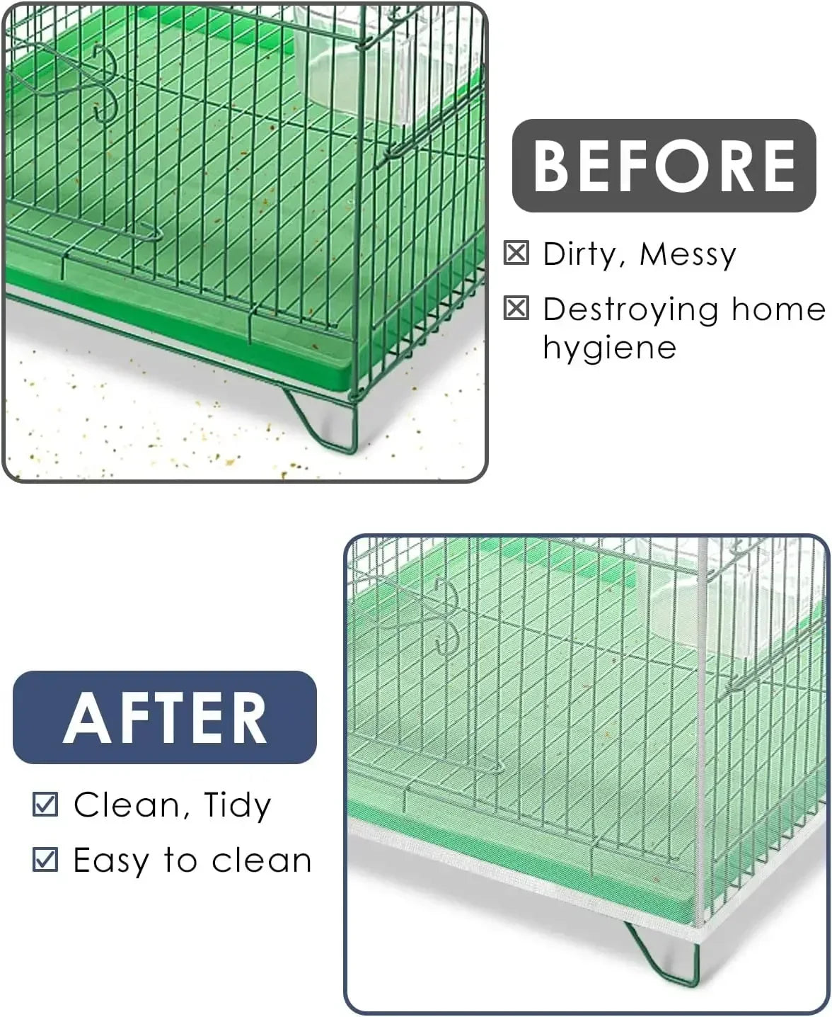 Rekbaar zaadvangnet vogelkooi – ademend mesh