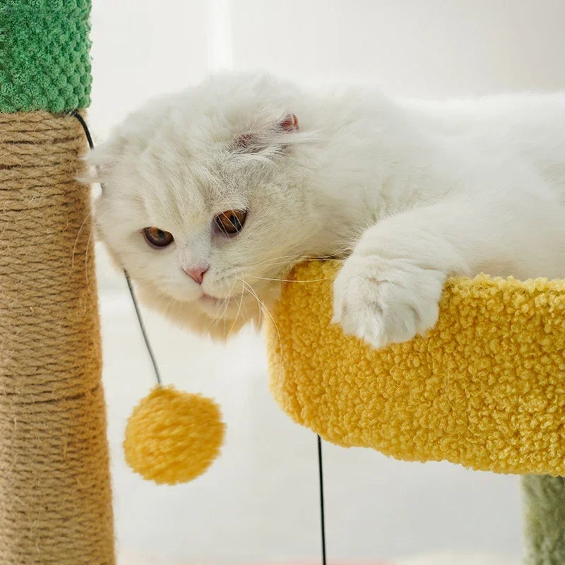 Kattenklimpaal Cactusvorm – Sisal & Pluche, Groen Design