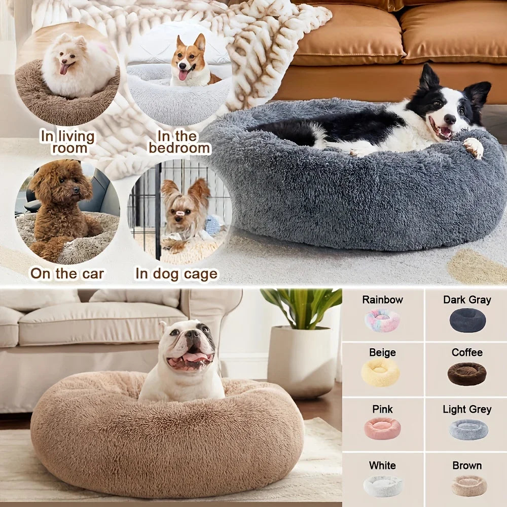 Ronde Dierenmand – Zachte Wasbare Mand voor Hond of Kat, Anti-slip