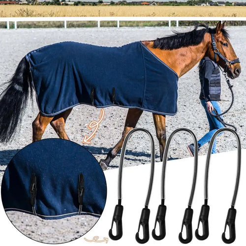 EquiSecure FlexStrap – Elastische Beenriemen voor Paardendekens met Dubbele Clips